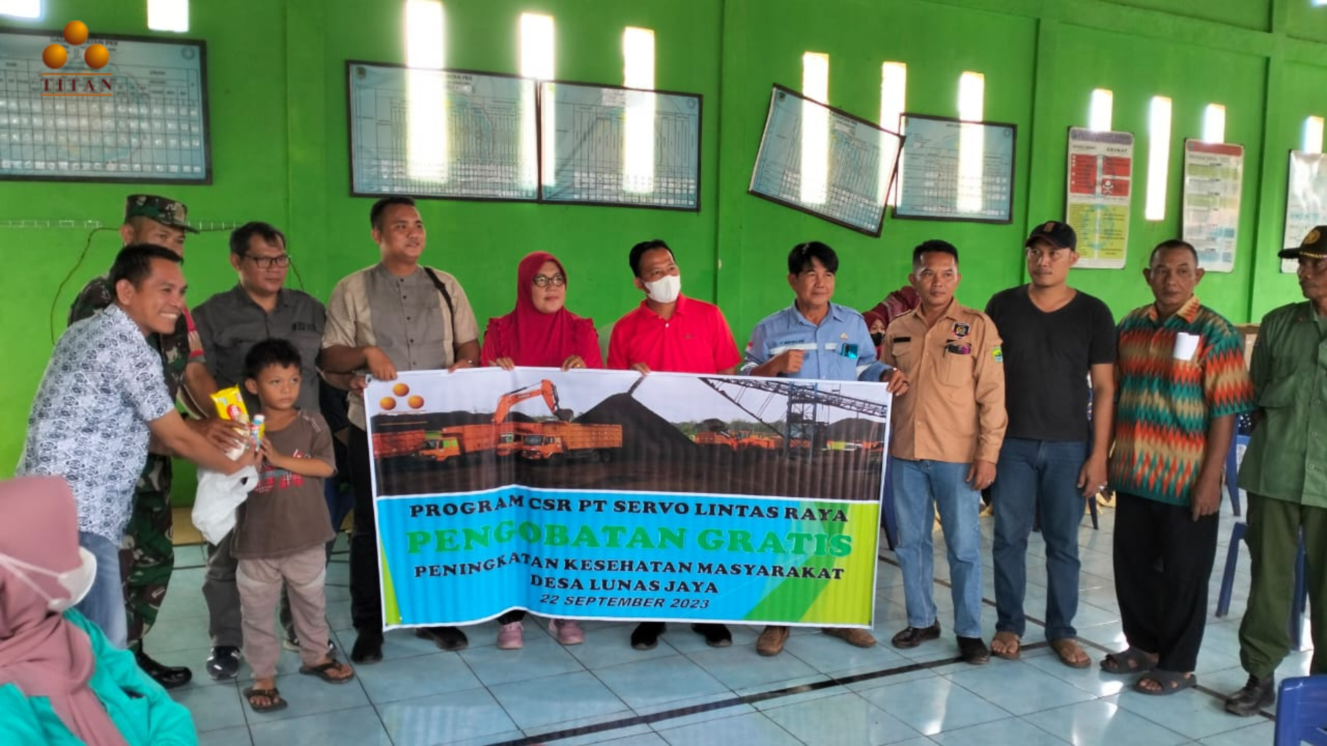CSR Titan Group - Pelayanan Kesehatan PT Servo Lintas Raya di Desa Harapan Jaya dan Desan Lunas Jaya